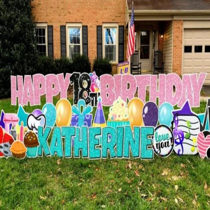Celebration Yard Signs With Stakes